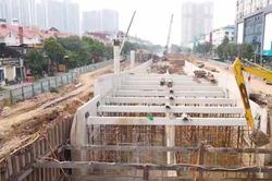 3 ca, 4 kíp thi công nút giao Vành đai 3.5