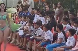 Vụ thí sinh Hoa hậu Du lịch bản sắc Việt Nam trình diễn áo tắm trước học sinh: BTC nói gì?