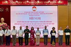 Phường Ô Chợ Dừa sơ kết công tác Mặt trận 6 tháng đầu năm, kiện toàn tổ chức sau sáp nhập tổ dân phố