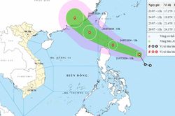 Áp thấp nhiệt đới gần Biển Đông đang mạnh lên