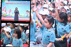 Trường Tiểu học Phương Mai đón học sinh lớp 1, cô Hiệu trưởng dặn 3 điều đáng yêu