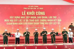 Khởi c&ocirc;ng x&acirc;y dựng c&ocirc;ng tr&igrave;nh nh&agrave; tiếp nhận, bảo quản, lưu trữ mẫu h&agrave;i cốt liệt sĩ