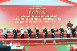Khởi công xây dựng Nhà tiếp nhận, bảo quản, lưu trữ mẫu hài cốt liệt sĩ