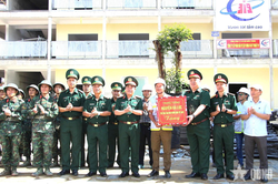Trung tướng Nguyễn Bá Lực kiểm tra tiến độ thi công các dự án trường nội trú liên cấp tại các xã biên giới tỉnh Quảng Ngãi