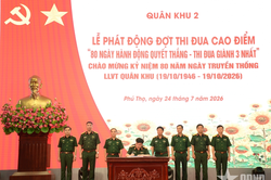 Quân khu 2 phát động đợt thi đua cao điểm '80 ngày hành động quyết thắng - Thi đua giành 3 nhất'