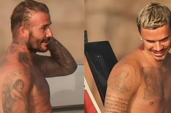 Cả nhà Beckham lại gây chú ý sau World Cup