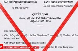 Cảnh báo văn bản giả mạo về công tác cán bộ lan truyền trên mạng