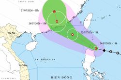 B&atilde;o Noul tiếp tục mạnh th&ecirc;m, dự b&aacute;o v&agrave;o Biển Đ&ocirc;ng đ&ecirc;m nay