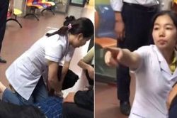 Nghe tiếng h&ocirc; cấp cứu, nữ điều dưỡng chạy 50m quỳ gối &eacute;p tim cứu người