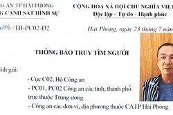 C&ocirc;ng an Hải Ph&ograve;ng truy t&igrave;m nghi phạm giết người