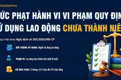 Mức phạt h&agrave;nh vi vi phạm quy định sử dụng lao động chưa th&agrave;nh ni&ecirc;n