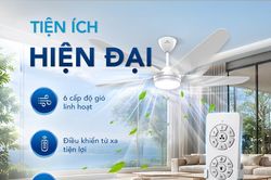 Hòa Phát ra mắt dòng quạt trần động cơ không chổi than, chạy êm và tiêu thụ điện thấp