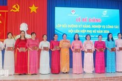95 c&aacute;n bộ Hội Phụ nữ cơ sở ho&agrave;n th&agrave;nh bồi dưỡng nghiệp vụ