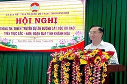 Hội nghị thông tin, tuyên truyền Dự án Đường sắt tốc độ cao trên trục Bắc - Nam đoạn qua tỉnh Khánh Hòa