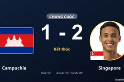 Singapore thắng Campuchia ph&uacute;t 90, kh&eacute;p lại m&agrave;n rượt đuổi ở ASEAN Cup