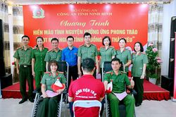 Công an tỉnh Ninh Bình lan tỏa phong trào hiến máu tình nguyện