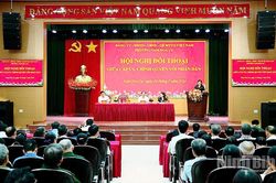Phường Nam Hoa Lư tổ chức đối thoại giữa người đứng đầu cấp ủy, ch&iacute;nh quyền với Nh&acirc;n d&acirc;n