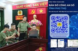 Vận h&agrave;nh ứng dụng 'Bản đồ C&ocirc;ng an số tỉnh Ph&uacute; Thọ'