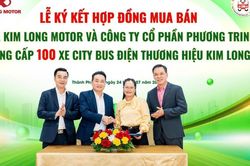 KIM LONG MOTOR cung cấp 100 xe buýt điện cho Phương Trinh Buslines, thúc đẩy chuyển đổi giao thông xanh