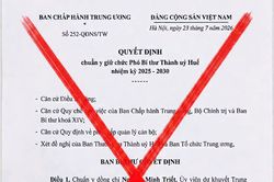 Huế cảnh b&aacute;o văn bản giả mạo về c&ocirc;ng t&aacute;c nh&acirc;n sự