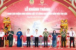 Khánh thành Khu lưu niệm Anh hùng liệt sĩ CAND Bùi Thị Cúc