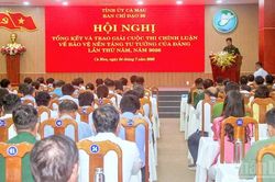 Cà Mau trao giải Cuộc thi chính luận bảo vệ nền tảng tư tưởng của Đảng