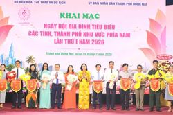 Ngày hội Gia đình tiêu biểu phía Nam lan tỏa giá trị gia đình Việt
