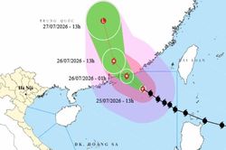 Bão số 2 Noul đạt cường độ cực đại cấp 12, giật cấp 15, vẫn di chuyển rất nhanh