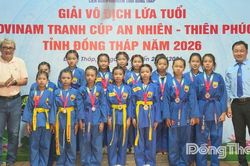 Xã Tân Khánh Trung đoạt giải Nhất toàn đoàn tại Giải Vovinam các nhóm tuổi tỉnh Đồng Tháp