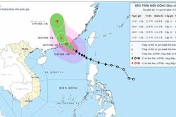 Bão số 2 giật cấp 15, di chuyển 20 km/h