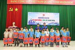 Nhiều hoạt động ý nghĩa tại chương trình Chiến dịch tình nguyện 'Kỳ nghỉ hồng', 'Mùa hè xanh' xã Cai Kinh