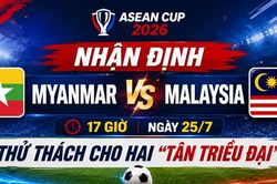 Nhận định Myanmar vs Malaysia, 17 giờ ngày 25/7: Thử thách cho hai 'tân triều đại'