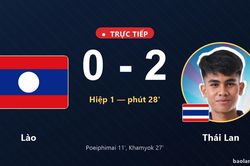 TRỰC TIẾPTrực tiếp Lào vs Thái Lan: Thái Lan nhân đôi cách biệt