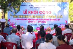 Phường Đông Hà: Khởi công xây dựng Nhà bia ghi danh các anh hùng liệt sĩ