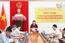 Đoàn ĐBQH tỉnh Quảng Ninh lấy ý kiến tham gia một số dự án luật trình Kỳ họp không thường lệ lần thứ Nhất