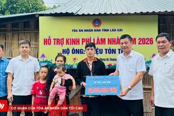 TAND tỉnh Lào Cai hỗ trợ kinh phí giúp hộ nghèo ổn định cuộc sống
