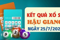 Trực tiếp kết quả xổ số Hậu Giang hôm nay 25/7/2026 - XSHG 25/7