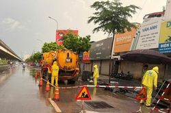 Hà Nội khắc phục nhanh các điểm ngập sau trận mưa lớn