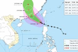 Bão số 2 đang giật cấp 13 trên Biển Đông