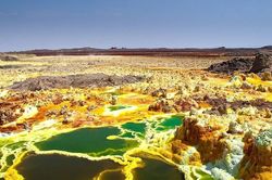 Dallol- nơi trên Trái Đất trông giống hệt thế giới ngoài hành tinh