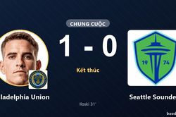Philadelphia Union thắng Seattle Sounders, vẫn đứng thứ 14 khi bảng chưa chốt