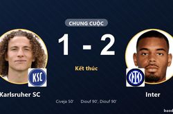 Inter ngược dòng phút chót, Karlsruher SC đánh rơi chiến thắng