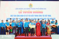 Tuyên dương 130 chủ tịch Công đoàn cơ sở và công nhân lao động sản xuất trực tiếp xuất sắc