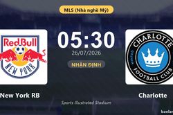 Nhận định New York RB vs Charlotte: đội hình dự kiến