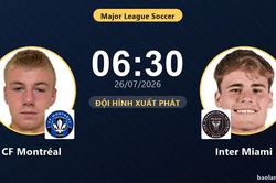 TRỰC TIẾPTrực tiếp CF Montreál vs Inter Miami: Inter Miami kiểm soát thế trận, chưa có bàn thắng