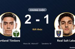 Portland Timbers 2-1 Real Salt Lake: Portland Timbers giành chiến thắng