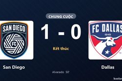 Thống kê trận đấu San Diego 1-0 Dallas: Alejandro Alvarado tỏa sáng, San Diego giành trọn 3 điểm