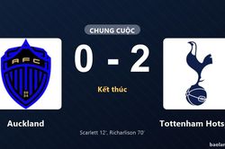 Thống kê trận đấu Auckland 0-2 Tottenham Hotspur: Richarlison tỏa sáng, Tottenham Hotspur giành trọn 3 điểm