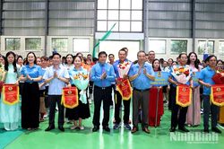 650 vận động viên tham gia Giải thể thao công nhân lao động tỉnh Ninh Bình lần thứ II