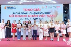 Giải Pickleball nữ doanh nhân Việt Nam VAWE lần thứ II: Phú Thọ giành Nhất toàn đoàn